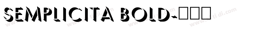 Semplicita Bold字体转换